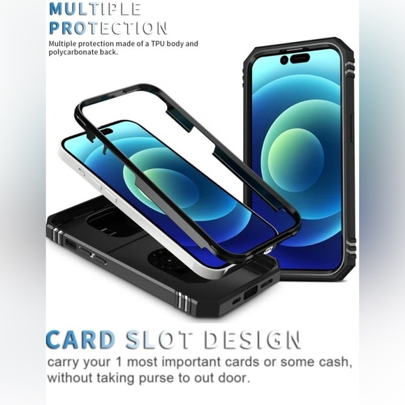 iPhone 16 Pro Max Case/Rugged Armor/Kickstand,Camera Cover,Heavy-Duty Protection - Picture 3 of 9
